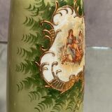 Opaline vase with fine nineteenth gold enamelled cartridge decoration