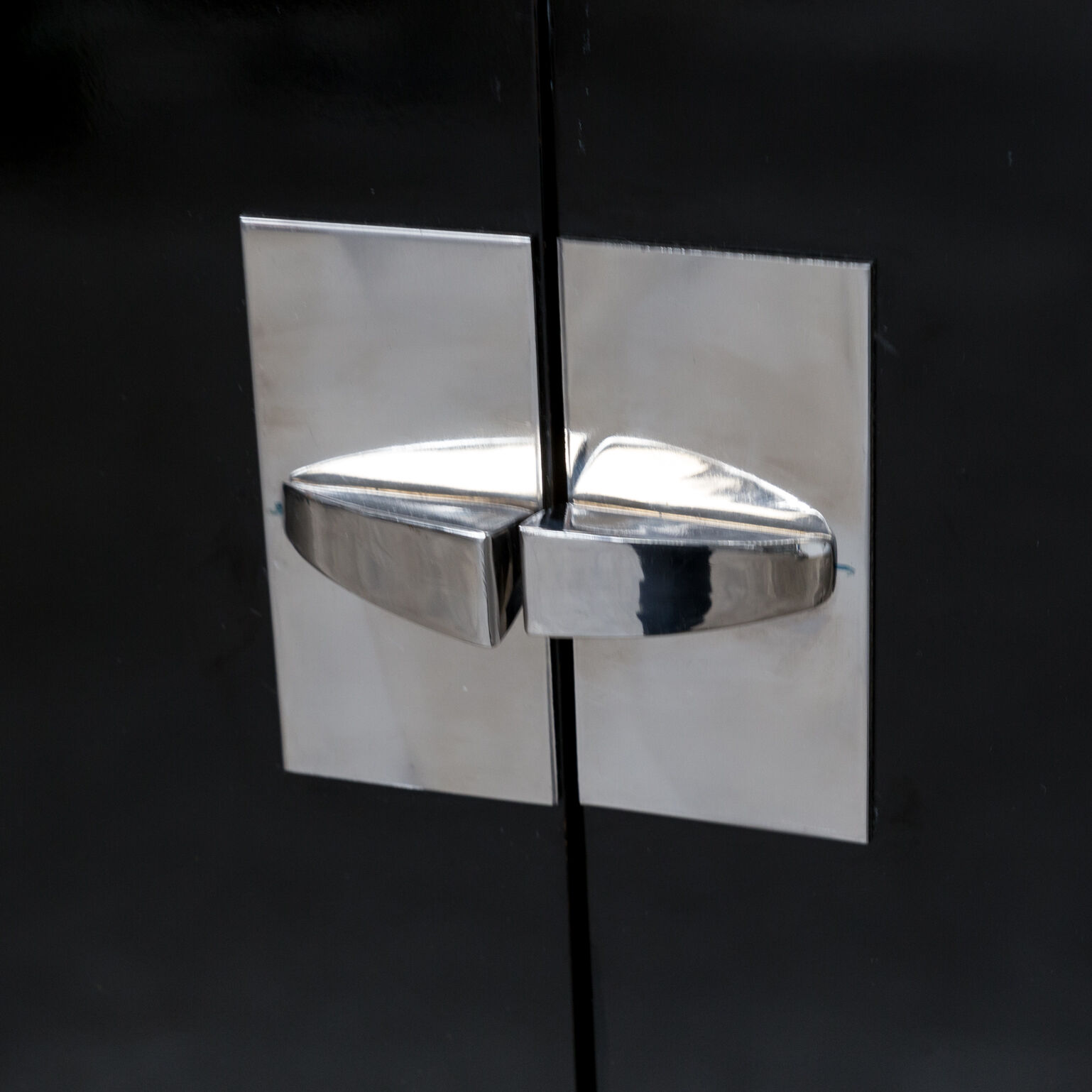 60s Piano lacquered cabinet art deco style