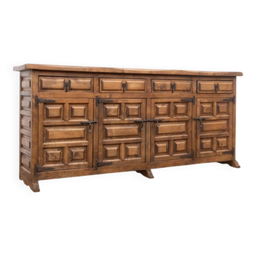 Spanish buffet with carved panels - 20th century