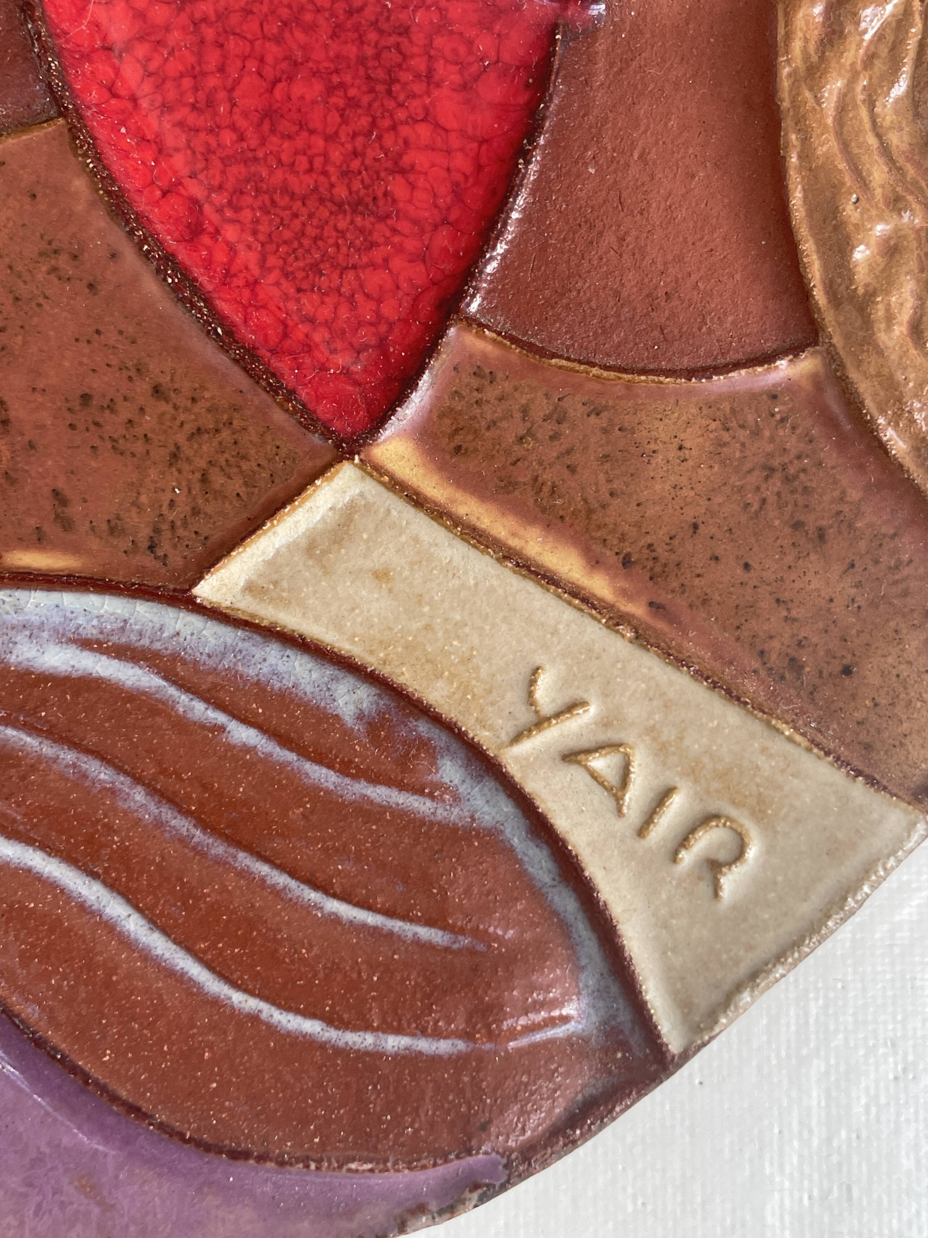 Ceramic wall decoration, 1950s-60s.