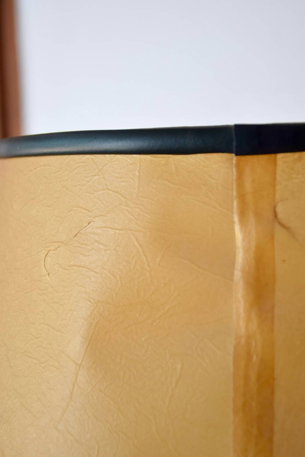 Duo of Le Tanneur lamps in leather and brass