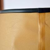 Duo of Le Tanneur lamps in leather and brass