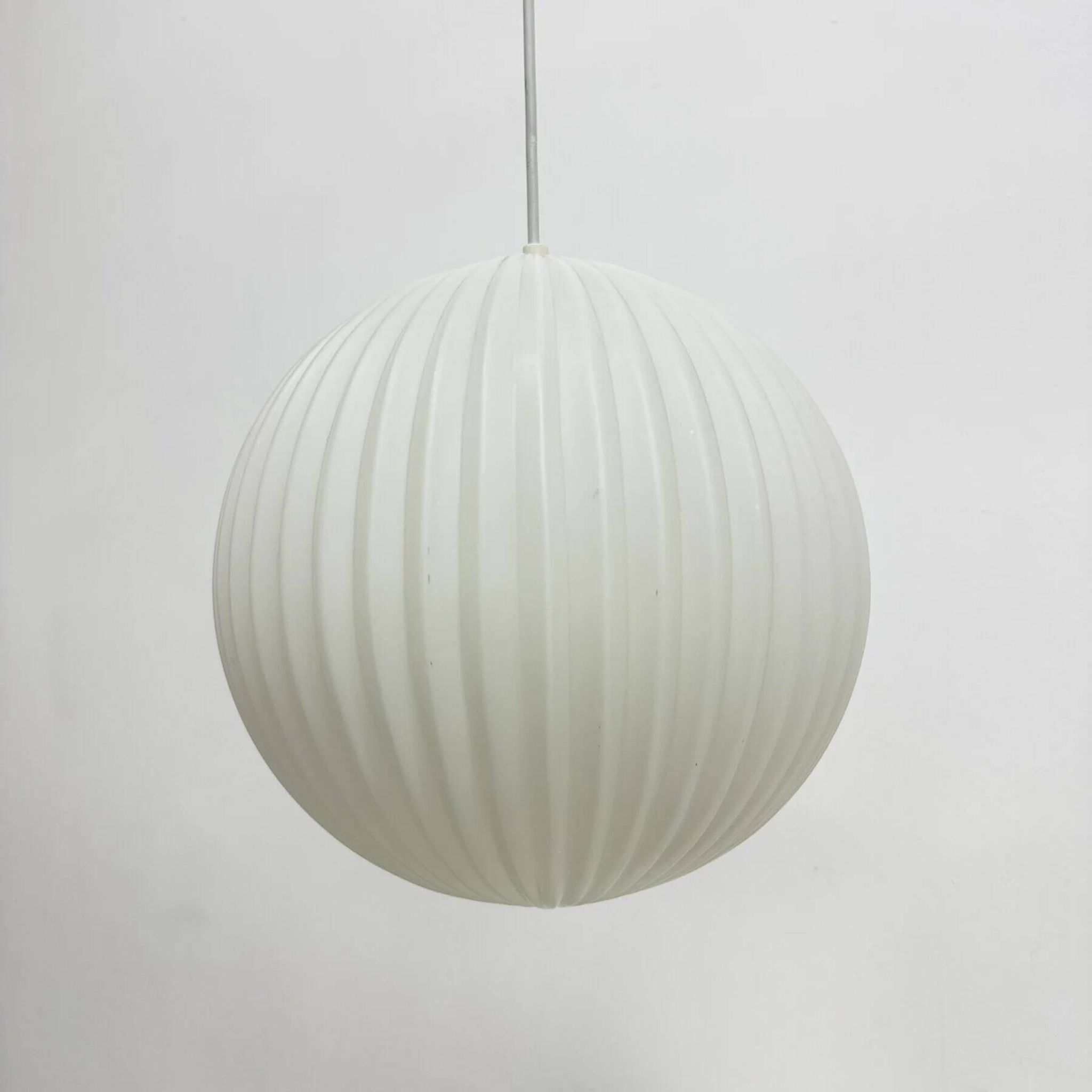 Rare Louis Kalff for Philips opaline glass pendant light, 1960s