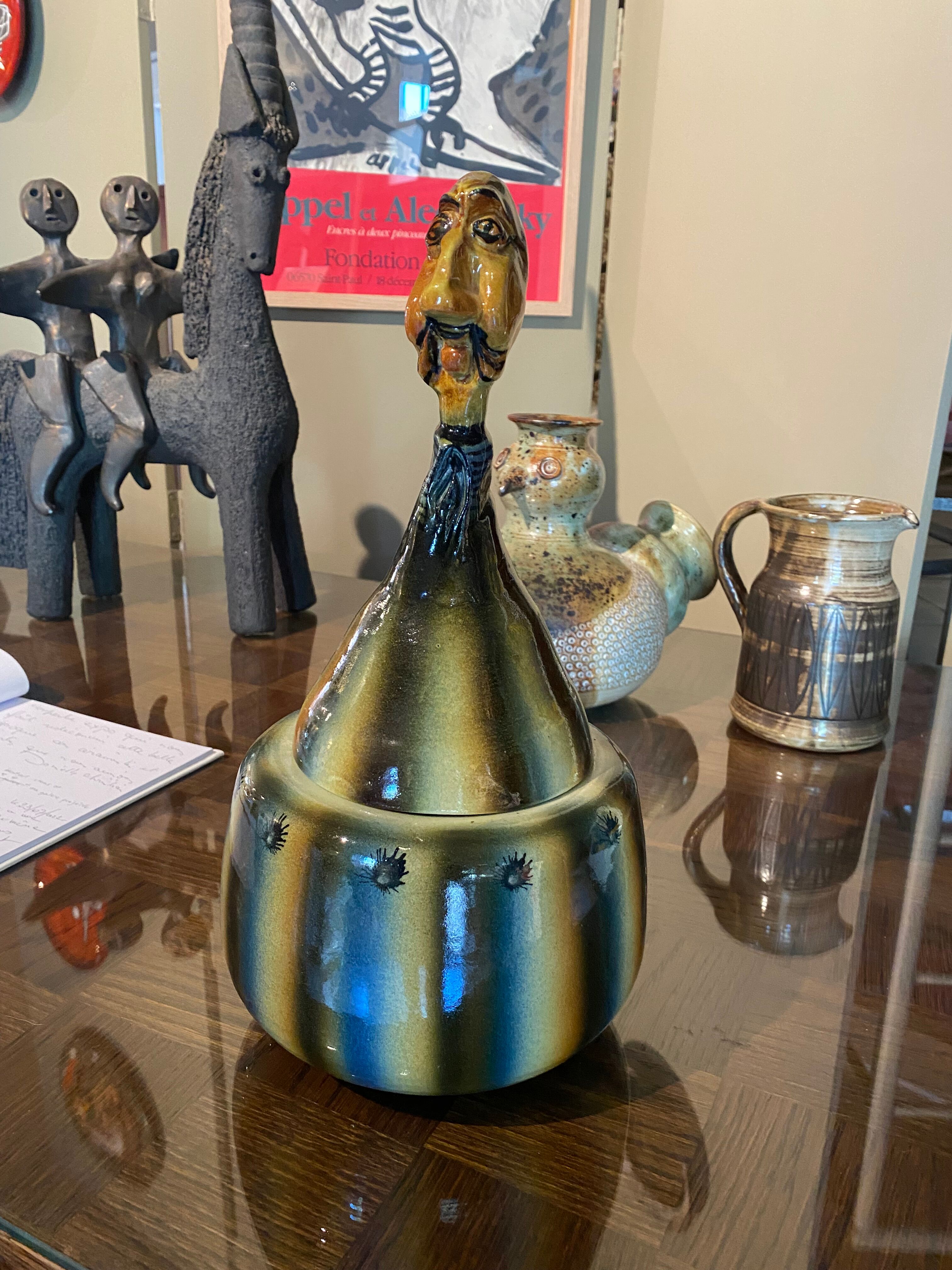 Ceramic pot signed Accolay