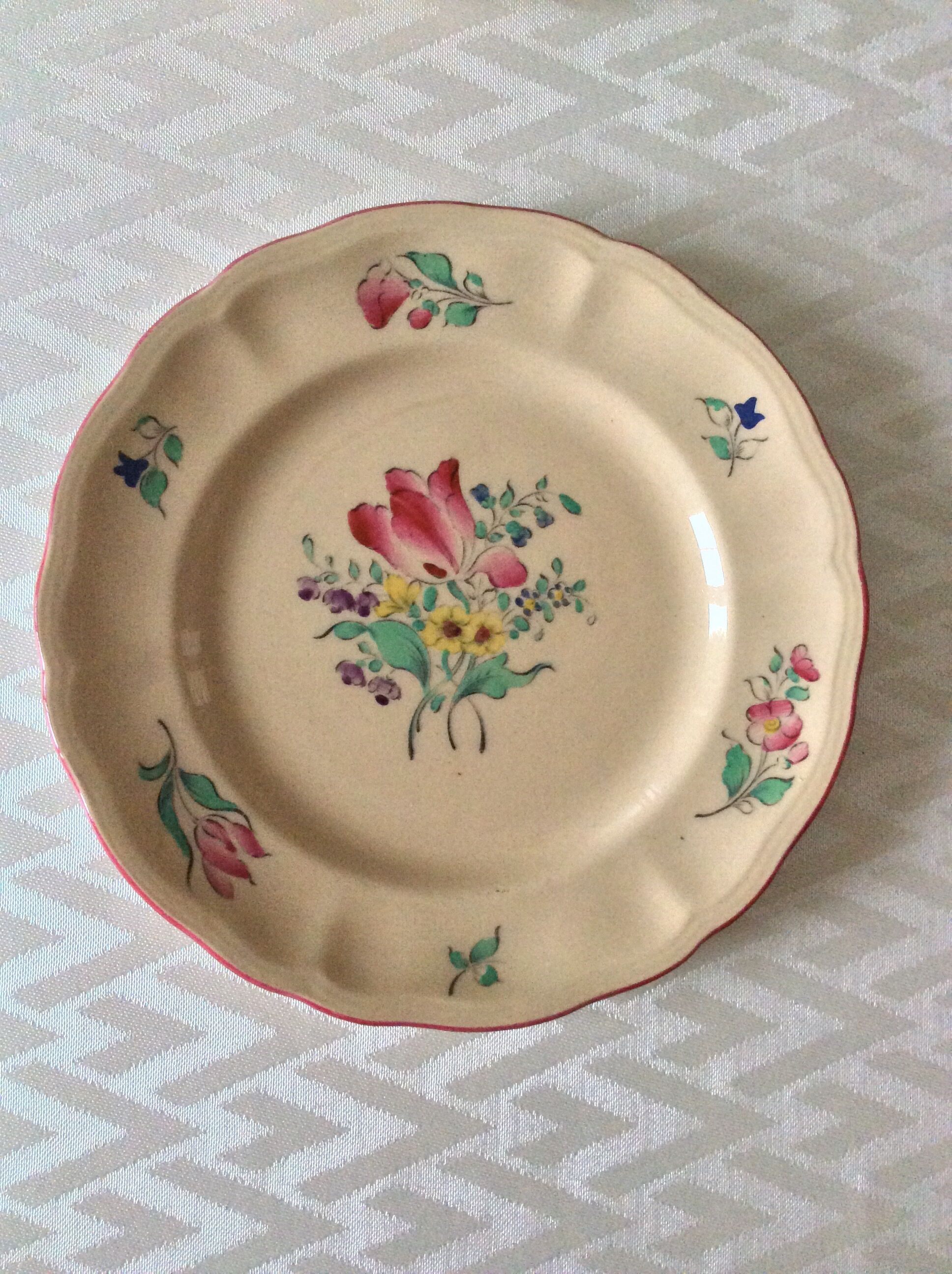 Pair of old plates of Lunéville