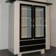 Bicolour lacquered wood bar cabinet, Italy, 1980s