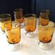 6 Luminarc wine glasses Amber colour