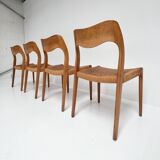 Set of 4 chairs by Niels Otto Moller, 1950s