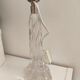 Vintage table lamp – twisted solid glass base & tulip shade