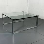Chrome Steel and Glass Modernist Schmitt Draenert Coffee Table, 1970s