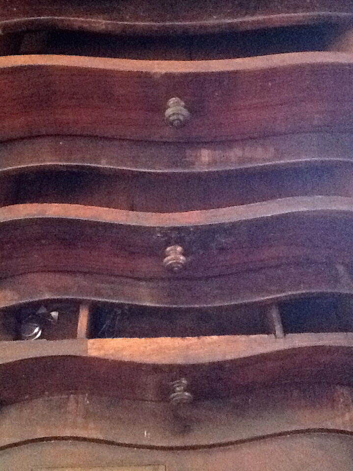 Office in slope of the period Louis XV inlaid rosewood