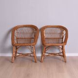 Paire de fauteuils années 1980