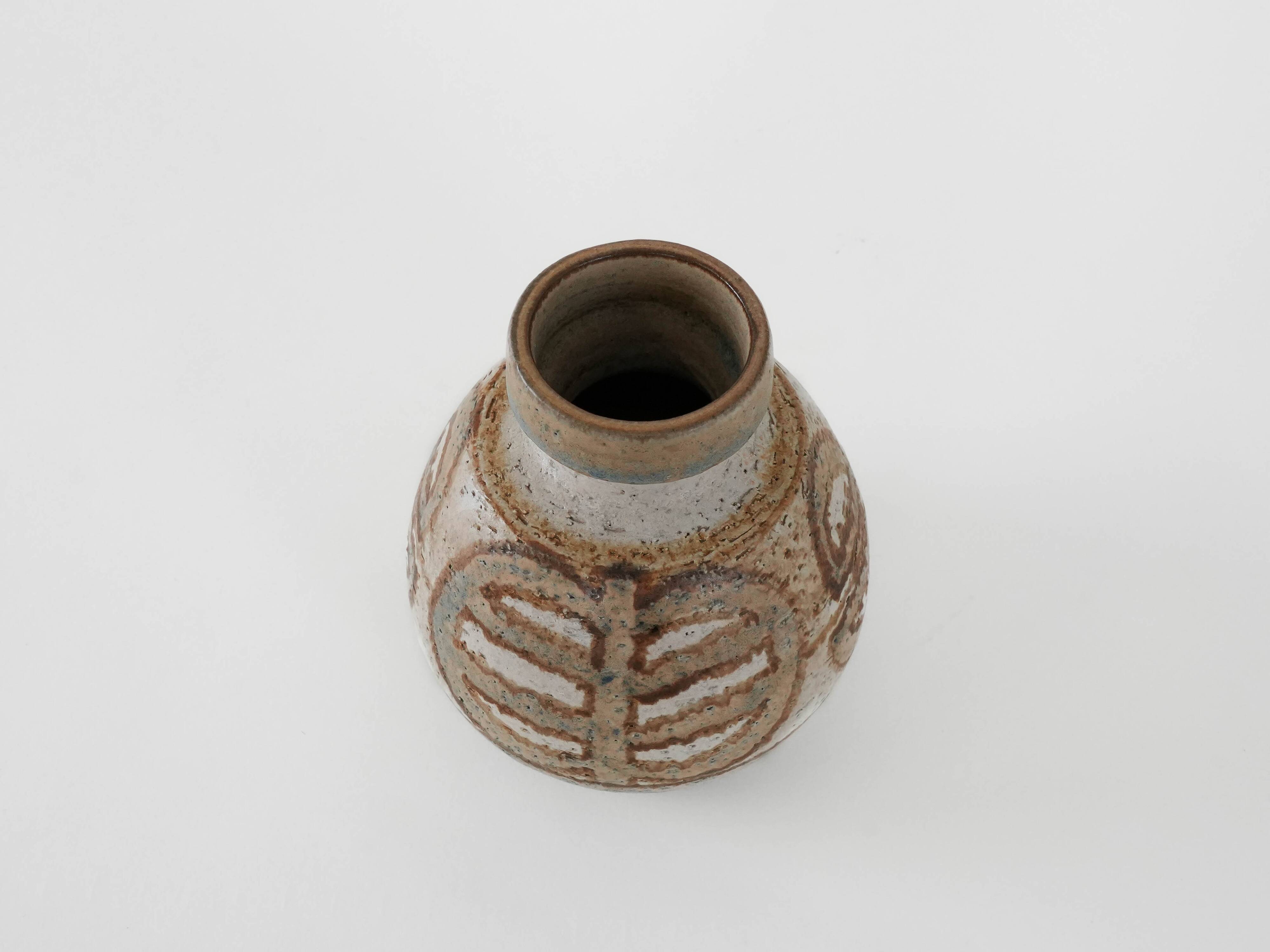 Ceramic vase, Danish design, 1960s, manufacturer: Søholm