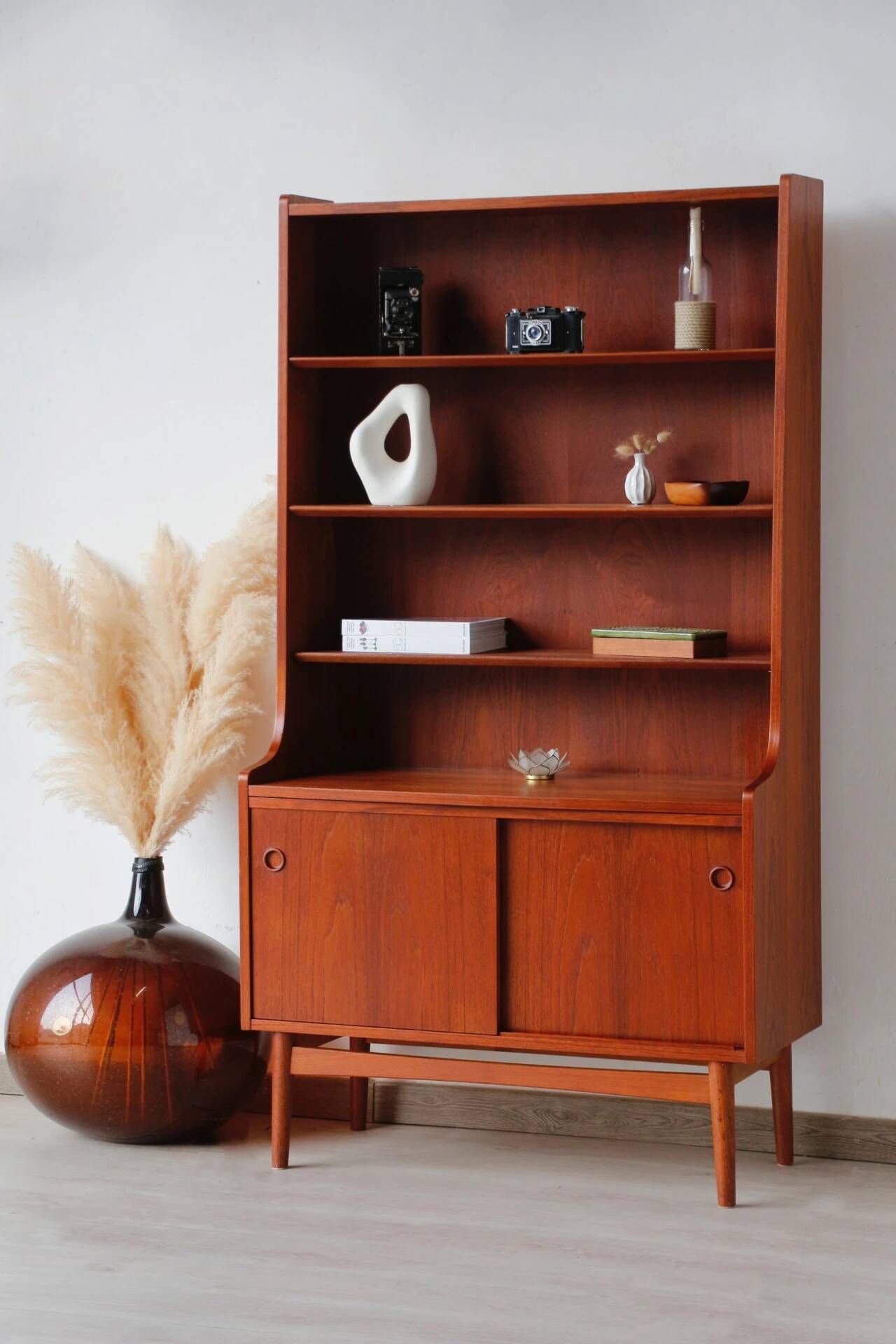 Bibliothèque scandinave vintage en teck – années 60