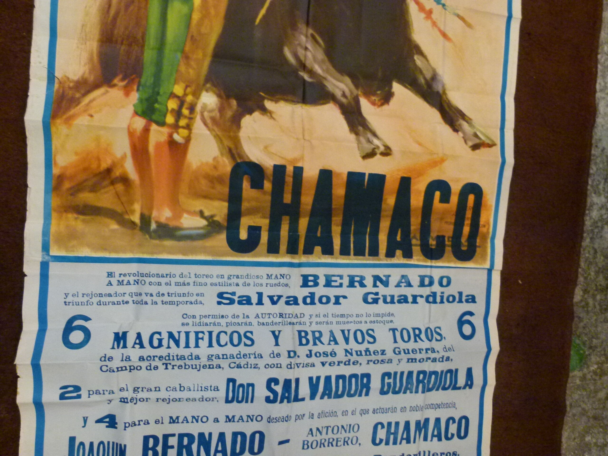 Affiche Bullfight Spain Brava 1958