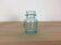 Blue bubbled glass vase