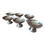 Set of 6 metal footed bowls