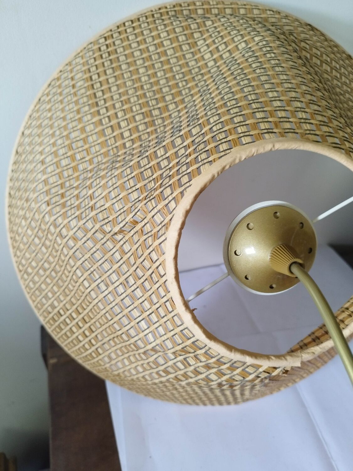 Lampshade suspension braided straw + fixing