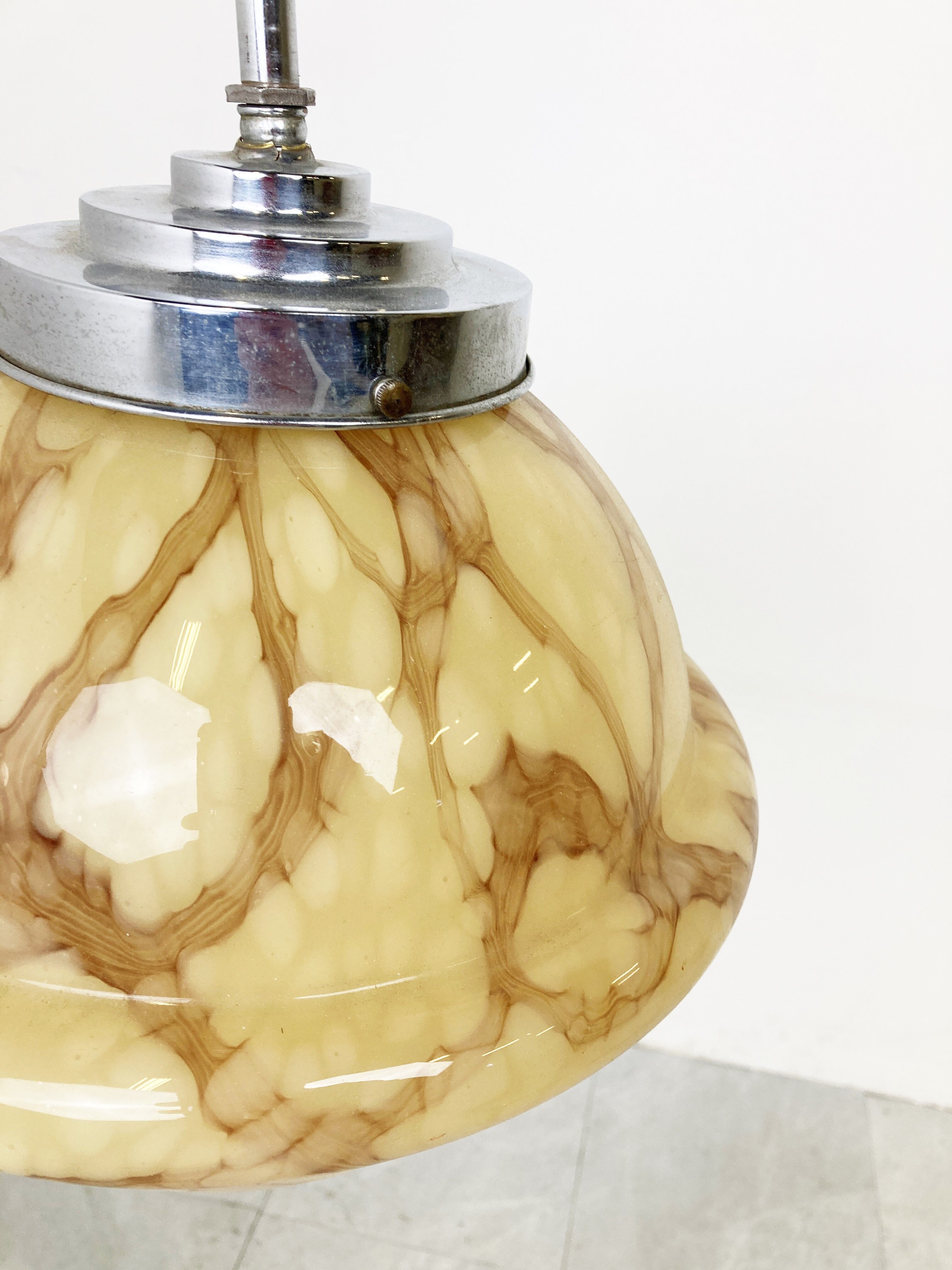 Antique art deco pendant light 1930s