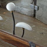 Vintage hook with 3 solid wood hooks