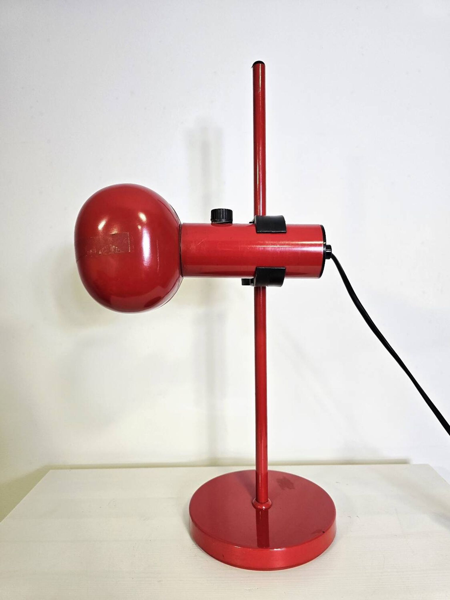 70s Red Table Lamp fully adjustable