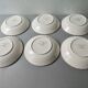 6 hollow plates in slurry, fish shape, Sarreguemines France