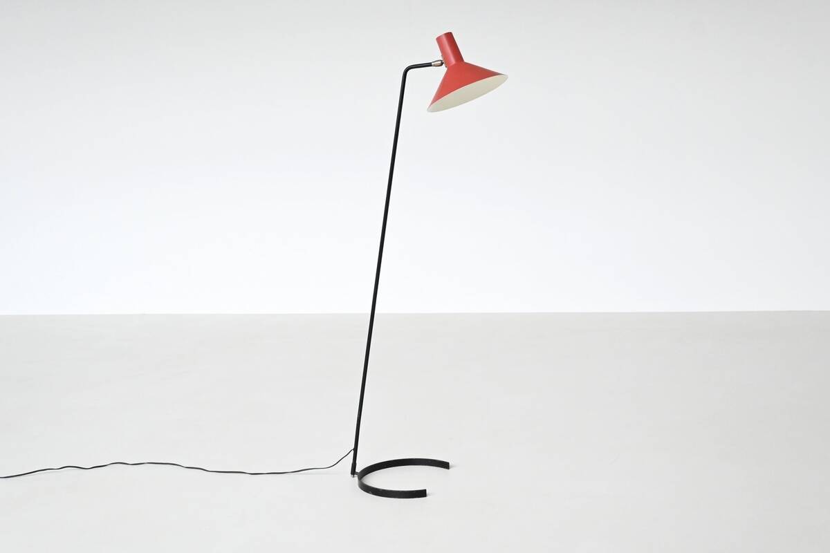 J.J.M. Hoogervorst model 8025 floor lamp Anvia The Netherlands 1957