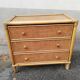 Commode vintage rotin et cannage