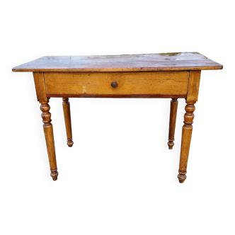 Table bureau en pin 1 tiroir