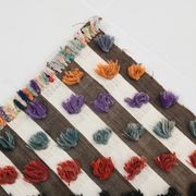Polka dot wool vintage rug