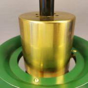 Hanging lamp from the 1970s-1980s, made of metal and brass.