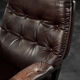Modern Scandinavian brown leather swivel chair, 1970s