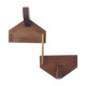 Patère en bois et laiton