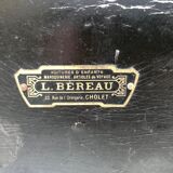 Former children's pram canvas and leather marked 1930s