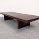 Brutalist coffee table in solid teak