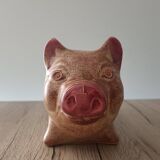 Cochon en grès, présentoir pour saucisson Vallauris