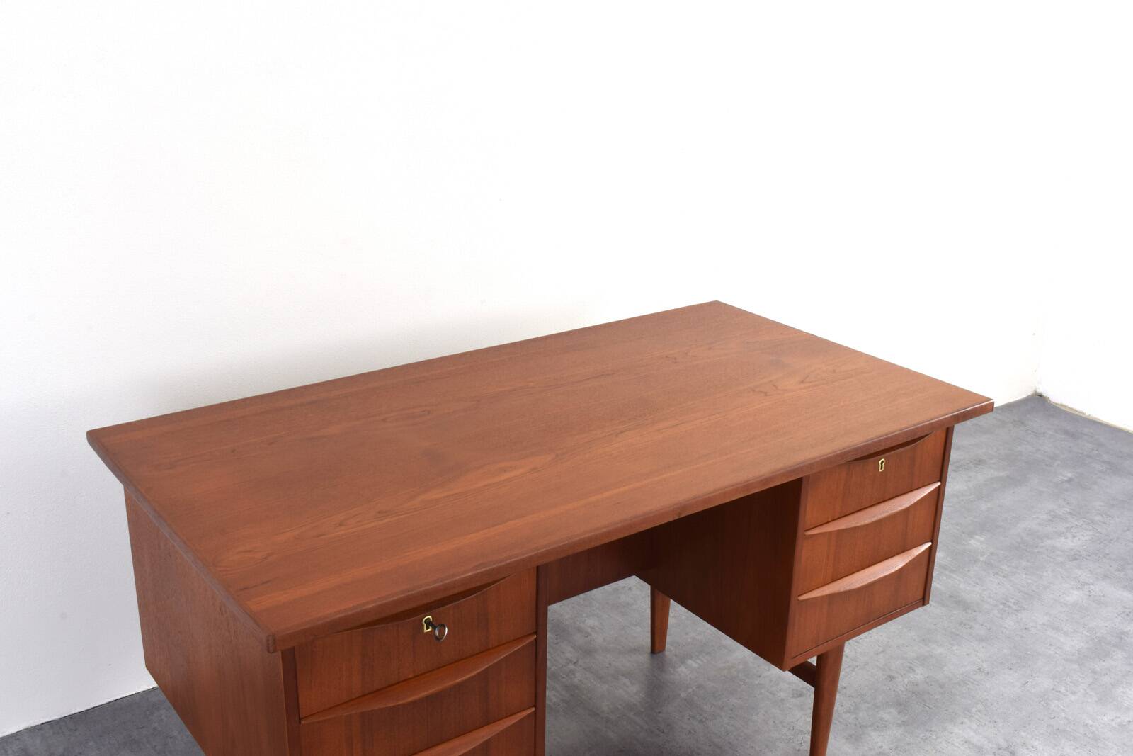 Mid-Century Danish Teak Executive Desk, 1960s.