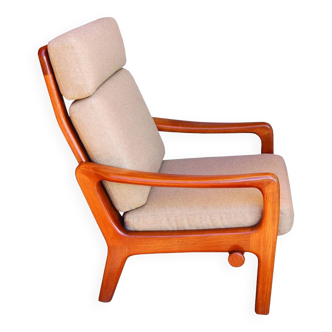 Danish Modern highback recliner armchair by Juul Kristensen for JK Denmark, 1960s