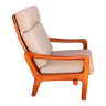 Fauteuil inclinable danois moderne à dossier haut par Juul Kristensen pour JK Danemark, 1960