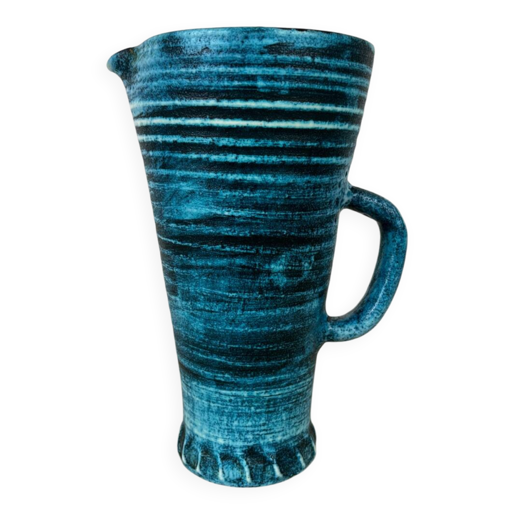 Accolay blue ceramic pitcher