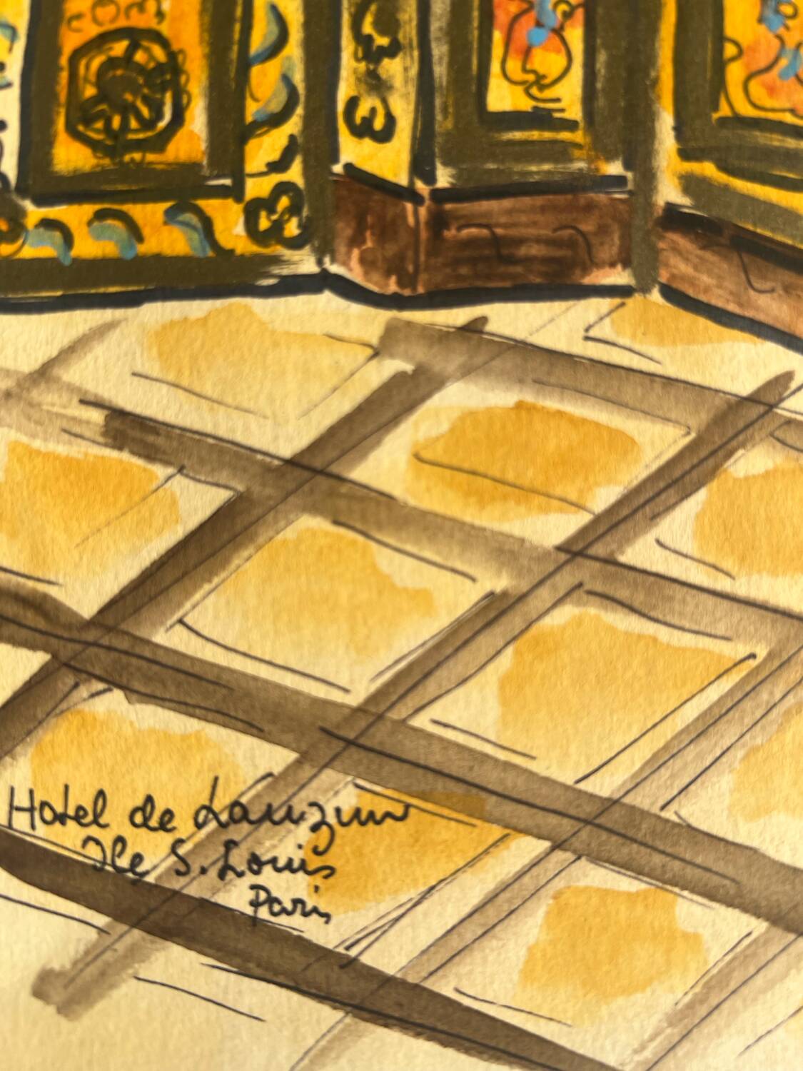 Beautiful painted interior scene.