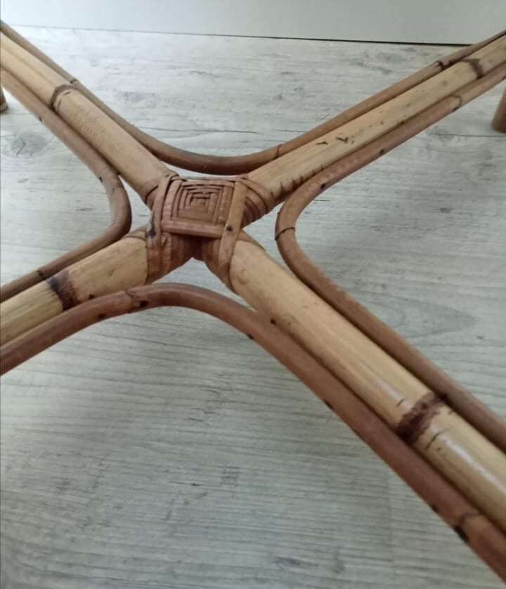 Vintage rattan armchair