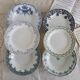 6 mismatched vintage iron earthenware plates