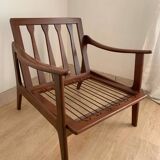 Scandinavian armchair in solid teak
