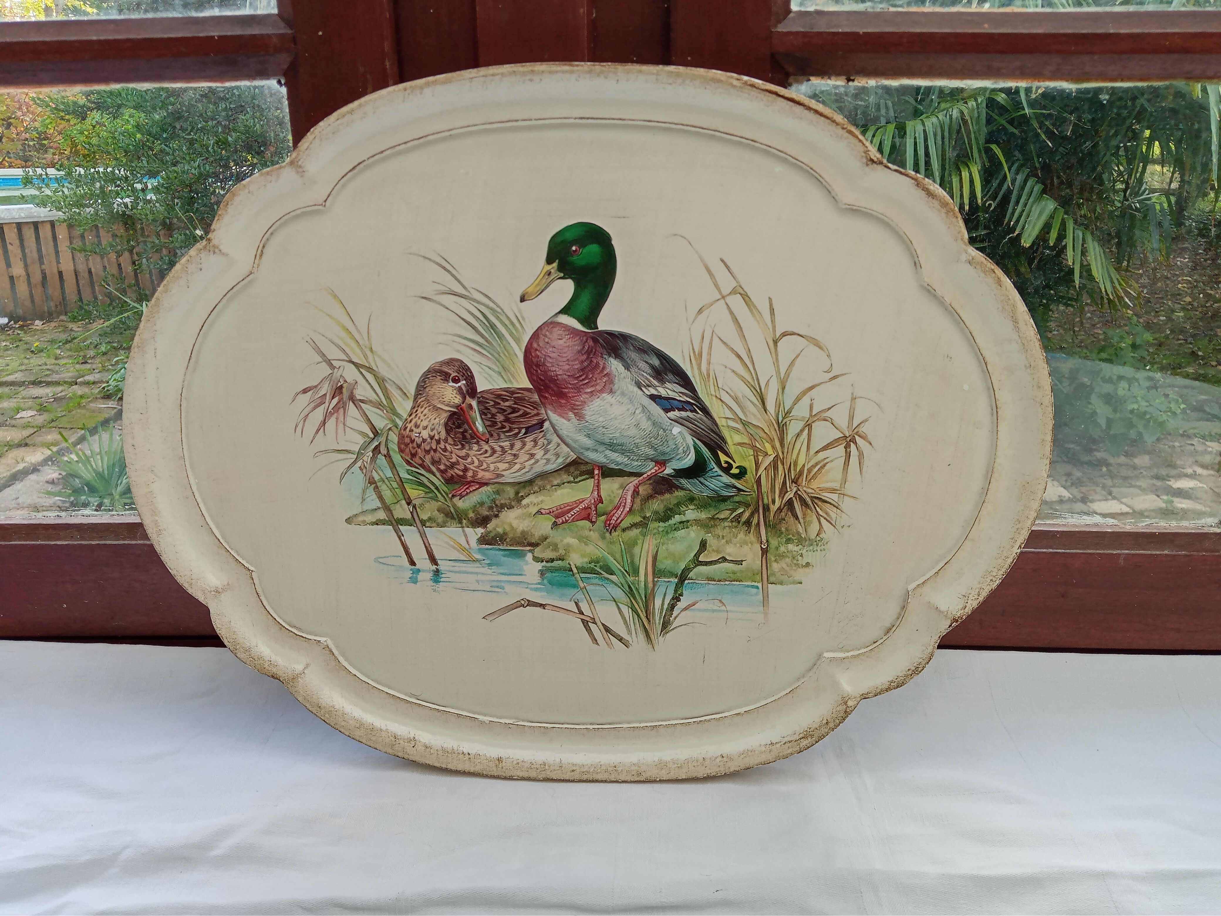 Decorated wooden top