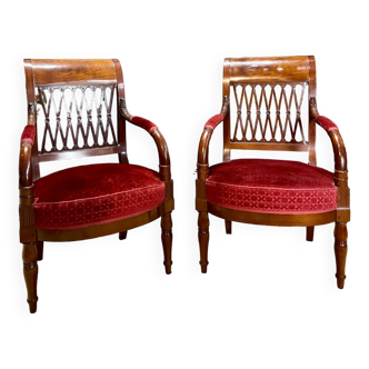 Paire de fauteuils d’époque empire