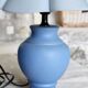 Lampe de chevet vintage bleue style coastal