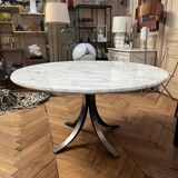 Osvaldo Borsani round marble table model T69 publisher Tecno Italy 1960