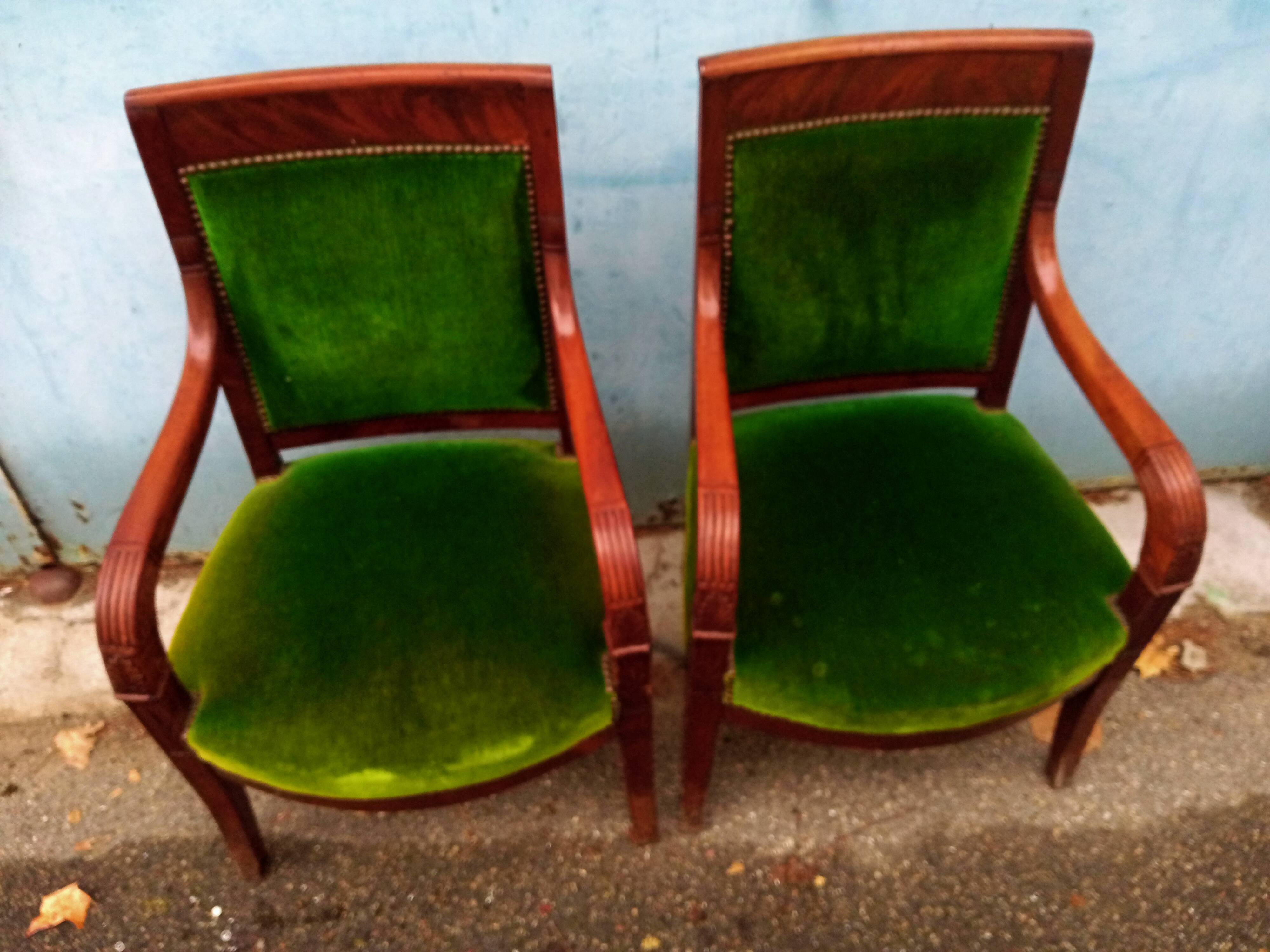 Pair of armchairs period resrauration