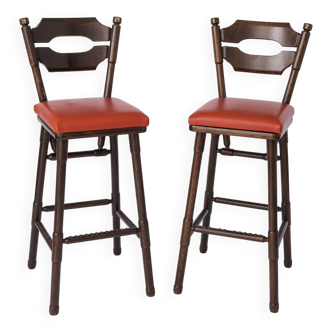 2 Tabourets de bar vintage années 80 - Allemagne